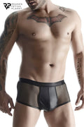 Boxer noir wetlook et mesh - Regnes Regnes