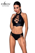 Bustier et string faux cuir Nancy - Passion Passion lingerie