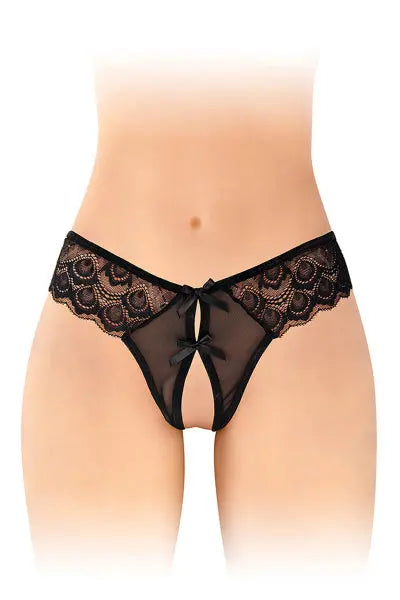 String ouvert Alicia noir - Fashion Secret Fashion Secret