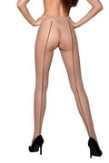 Collants ouverts couture TI022 - beige Passion bas et collants