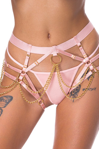 String harnais rose - Bad Kitty Bad Kitty