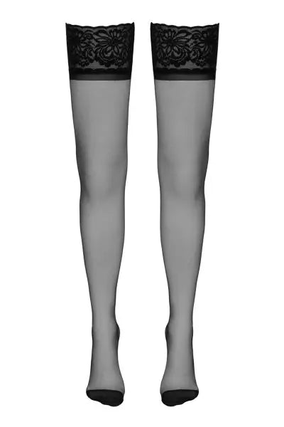 Bas autofixants couture noir 1 - Cotelli Legwear Cotelli Legwear
