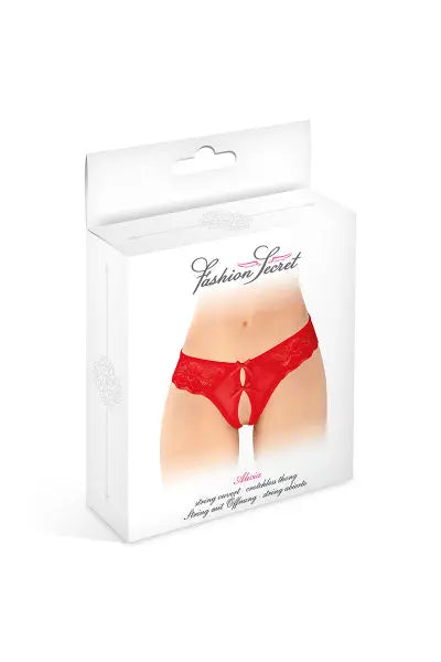 String ouvert Alicia rouge - Fashion Secret Fashion Secret