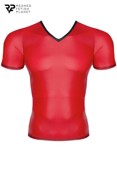 T-shirt wetlook rouge - Regnes Regnes