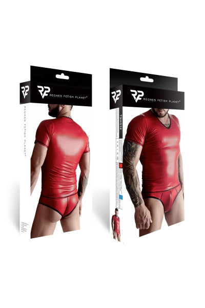 T-shirt wetlook rouge - Regnes Regnes
